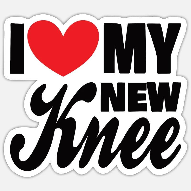 KNEE REPLACEMENT SURGERY Gift Idea - Sticker Größe S (10 x 10 cm) - Mattweiß