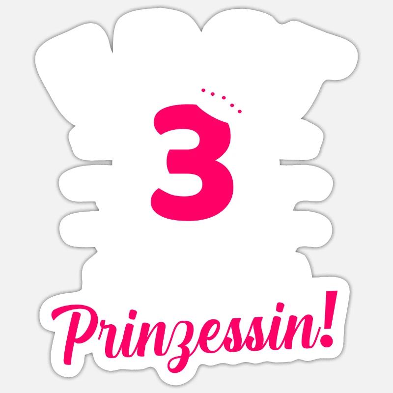 3. Geburtstag - Sticker Größe S (10 x 10 cm) - Mattweiß