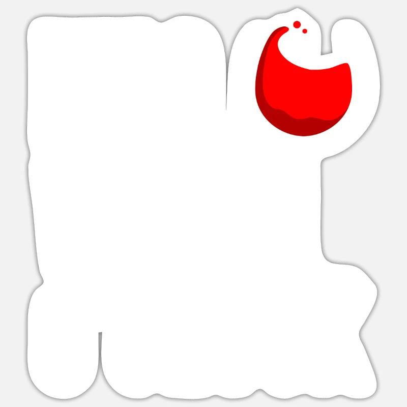 Vin - Sticker taille S (10 x 10 cm) - blanc mat