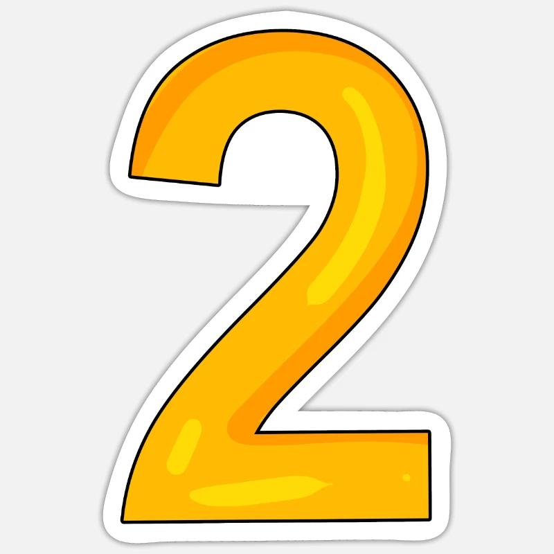 2 - Sticker Größe S (10 x 10 cm) - Mattweiß