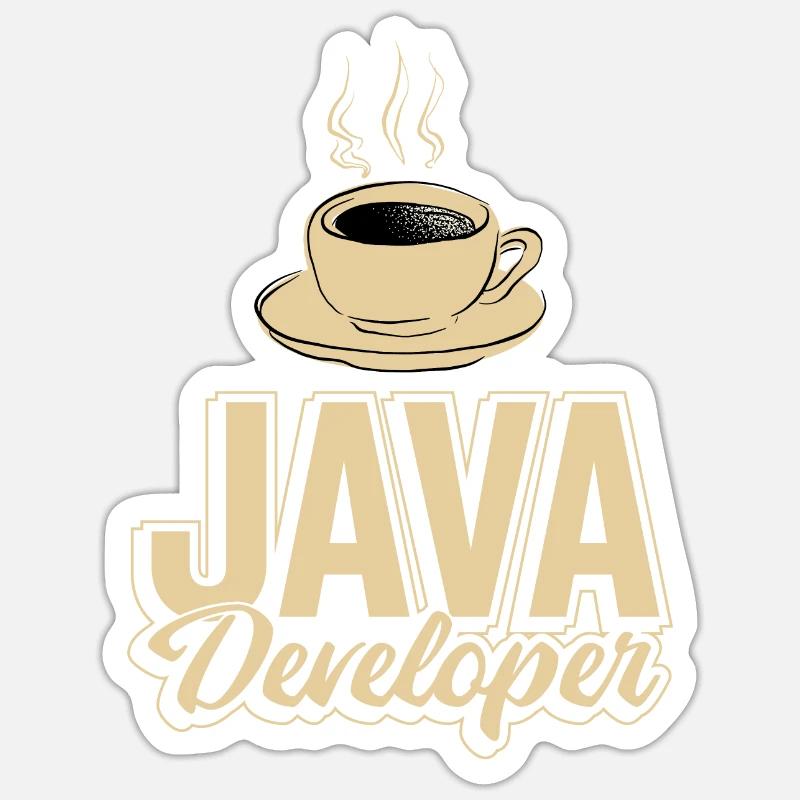 Café Java Developer Coffee Sticker taille S (10 x 10 cm)