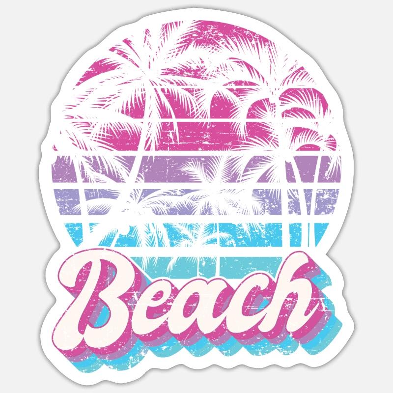 Beach - Sticker size S (10 x 10 cm) - white matte