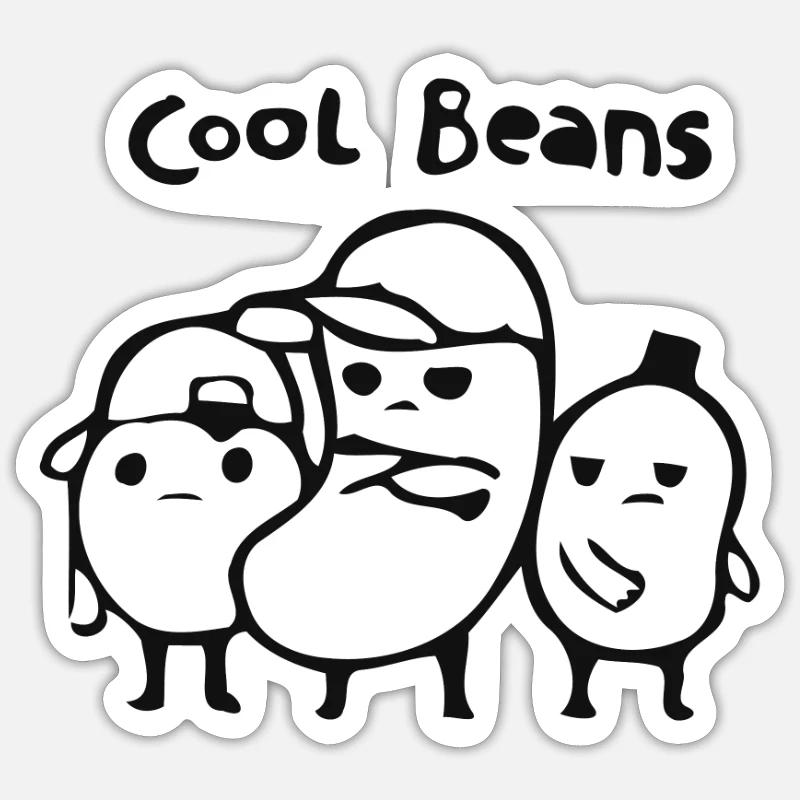 Cool Beans - Sticker size S (10 x 10 cm) - white matte