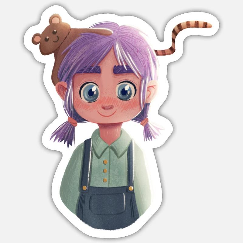 violet - Sticker size S (10 x 10 cm) - white matte