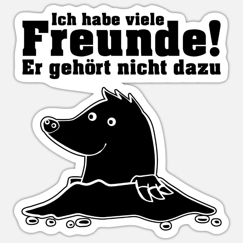 Freunde Geschenk Maulwurf Chemie Avogadro - Sticker Größe S (10 x 10 cm) - Mattweiß
