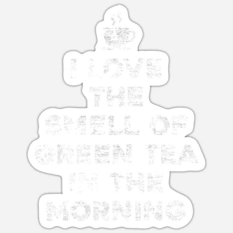 Tea Gift Green Tea - Sticker size S (10 x 10 cm) - white matte