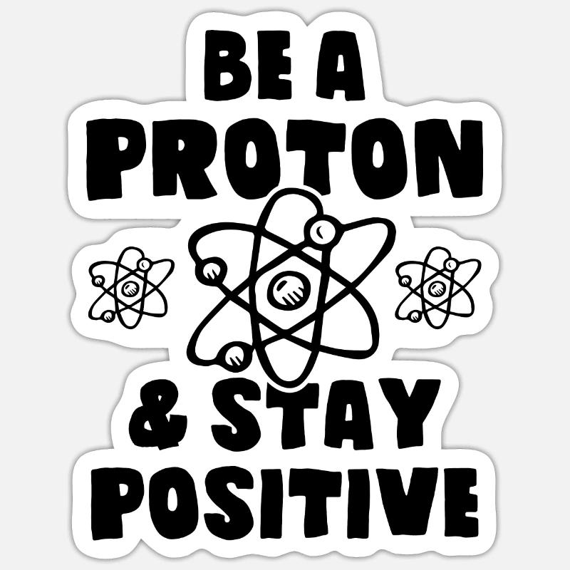 atom Wissenschaft - Sticker Größe S (10 x 10 cm) - Mattweiß