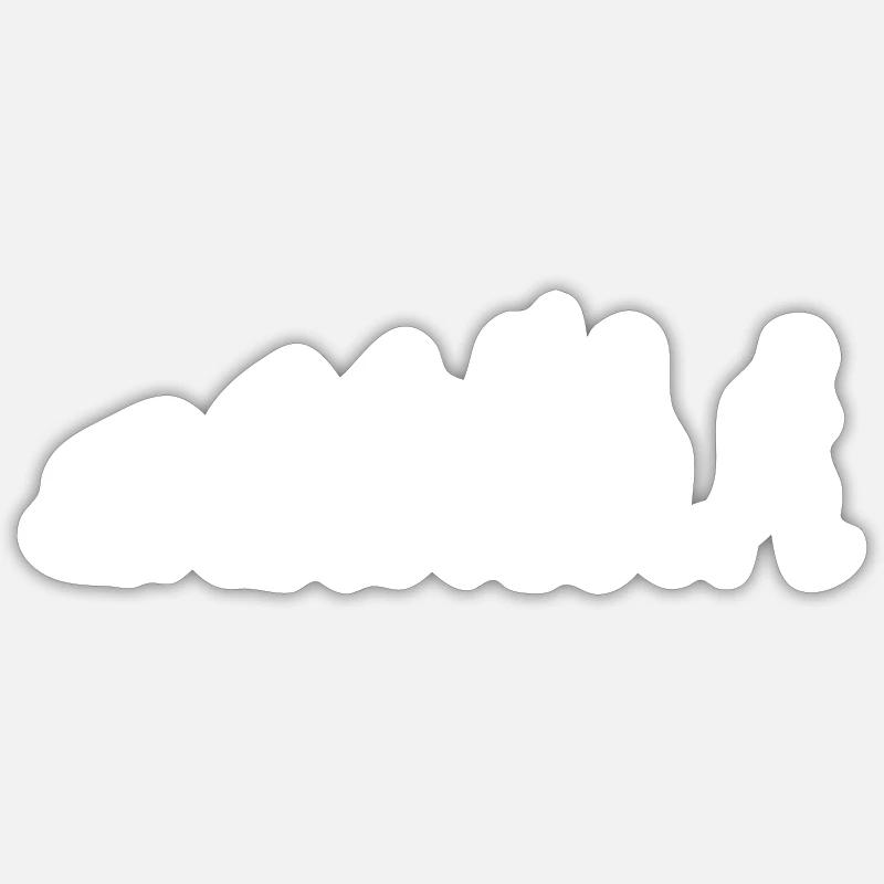 Lustige Jogging Evolution Läufer Geschenkidee - Sticker Größe S (10 x 10 cm) - Mattweiß