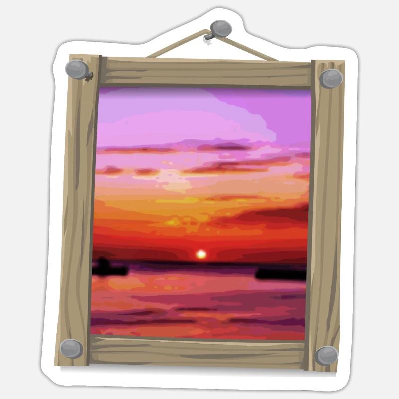 dover sun - Sticker taille S (10 x 10 cm) - blanc mat