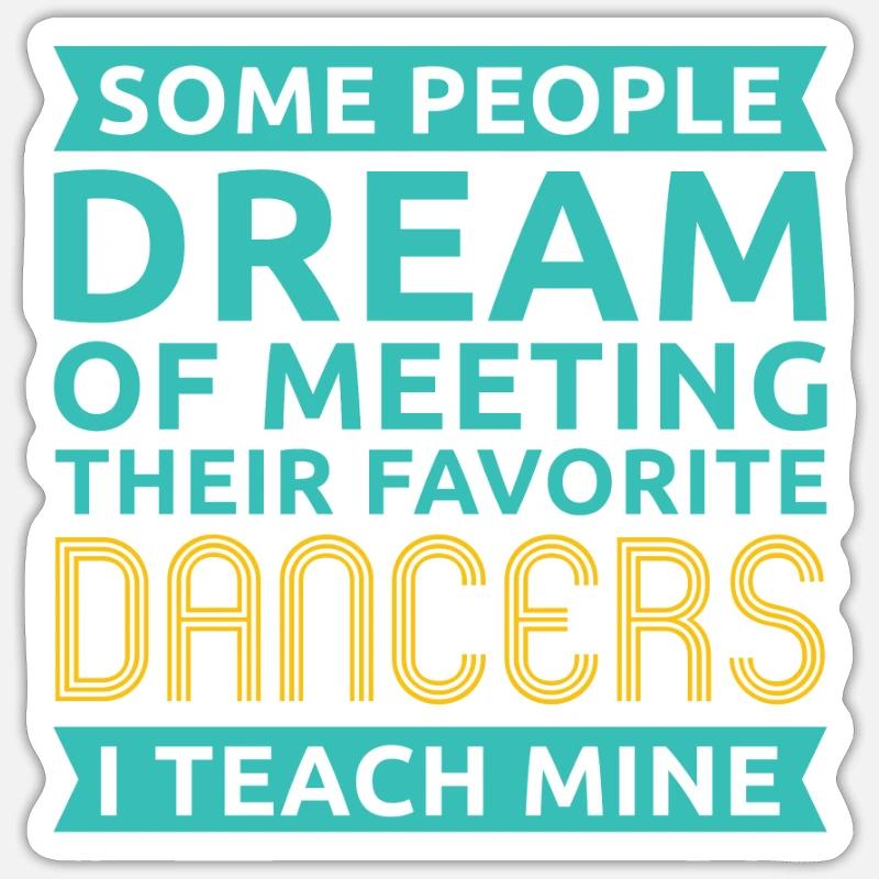 Danse Danse Danse - Sticker taille S (10 x 10 cm) - blanc mat