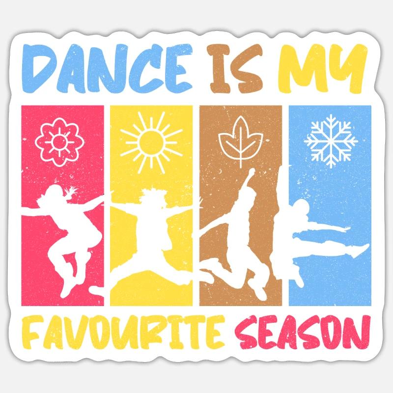 Dancing Dancer Dance - Sticker size S (10 x 10 cm) - white matte
