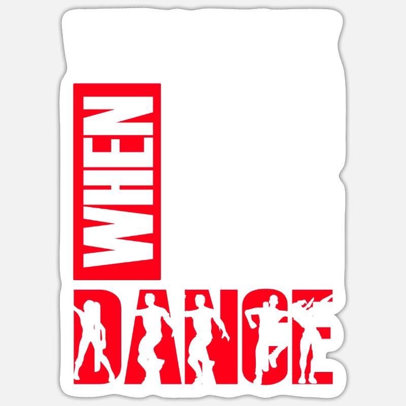 Danse Danse Danse - Sticker taille S (10 x 10 cm) - blanc mat