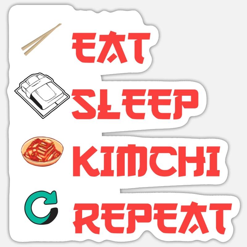 Kimchi - Sticker taille S (10 x 10 cm) - blanc mat