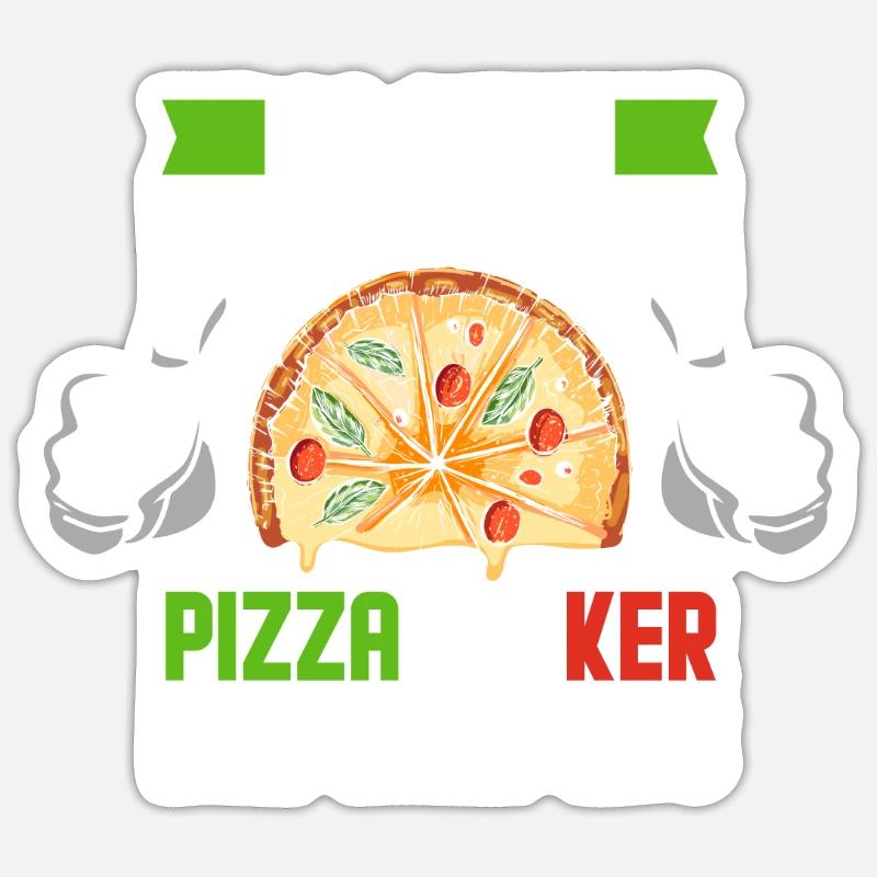 Weltbester Pizzabäcker Geschenkidee - Sticker Größe S (10 x 10 cm) - Mattweiß