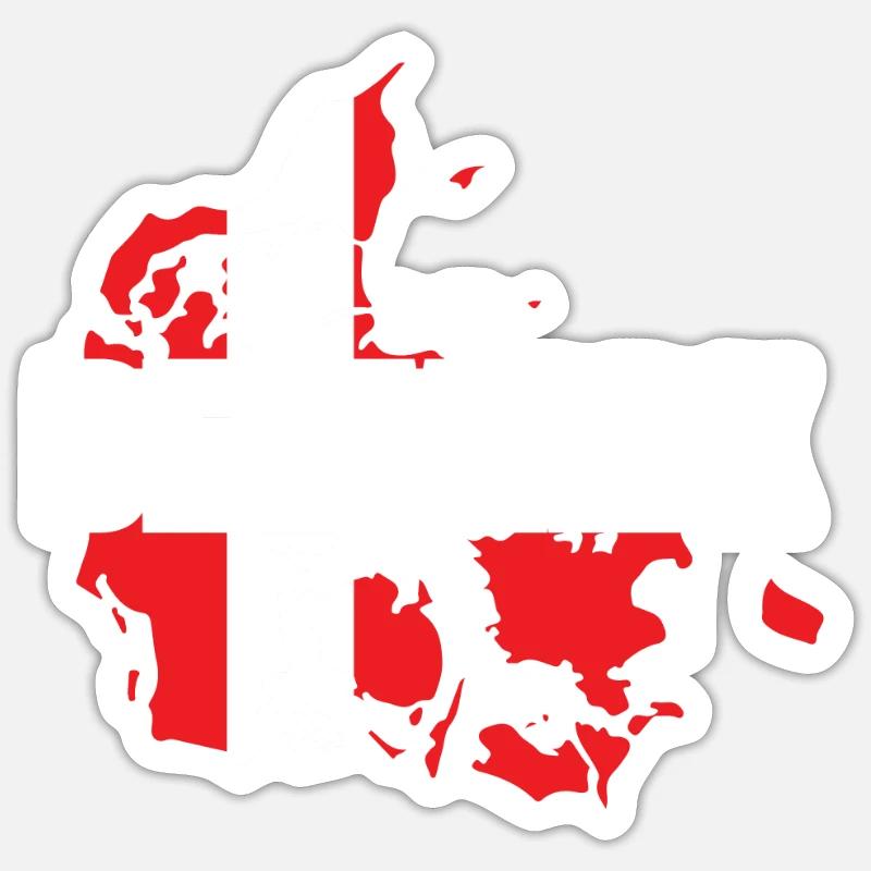 Dänemark - Sticker Größe S (10 x 10 cm) - Mattweiß