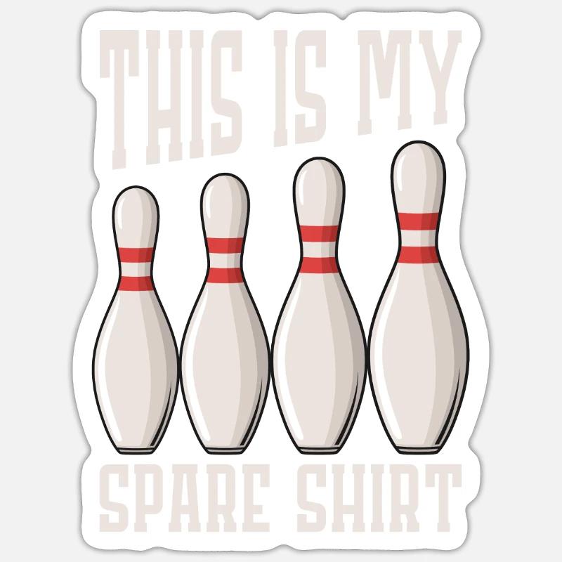 Bowling - Sticker taille S (10 x 10 cm) - blanc mat
