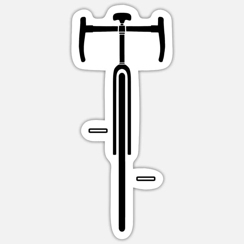 Vélo minimaliste conception vélo de course front Sticker taille S (10 x 10 cm)