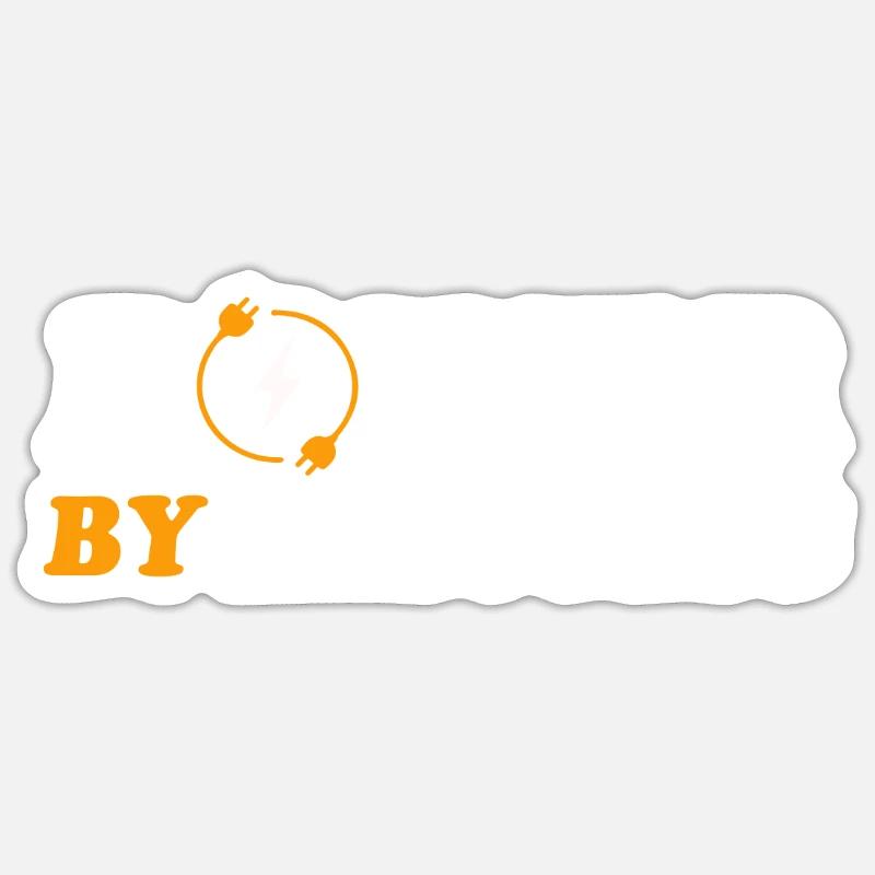 Elektroauto E-Auto Elektro Power Batterie - Sticker Größe S (10 x 10 cm) - Mattweiß