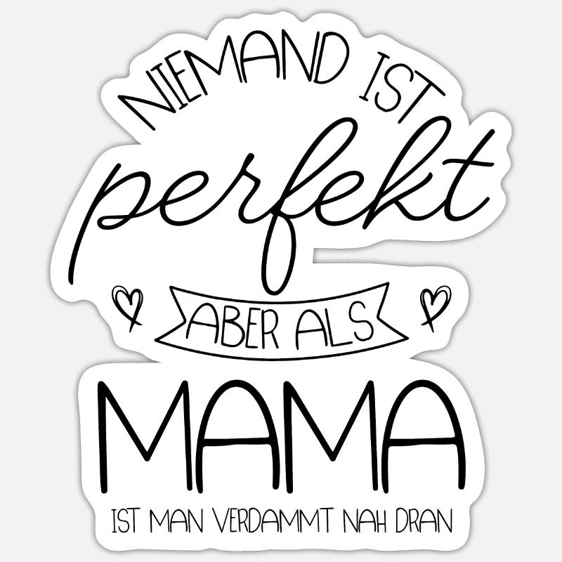 Maman - Sticker taille S (10 x 10 cm) - blanc mat
