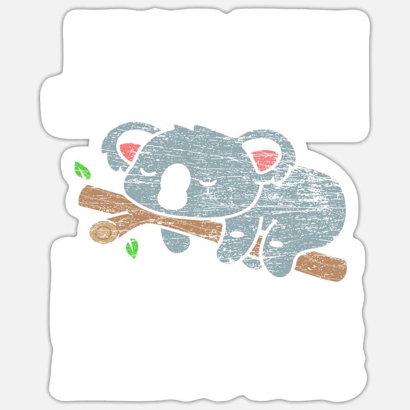 Koala Sleeping - Sticker size S (10 x 10 cm) - white matte