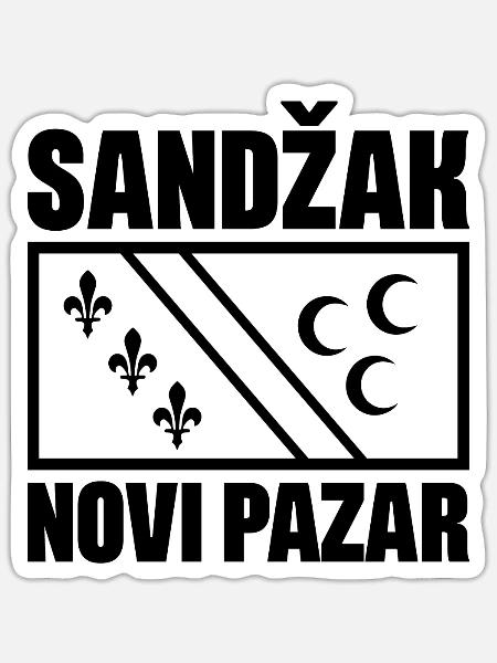Sandžak novi pazar Geschenk Balkan Jugoslawien - Sticker Größe S (10 x 10 cm) - Mattweiß
