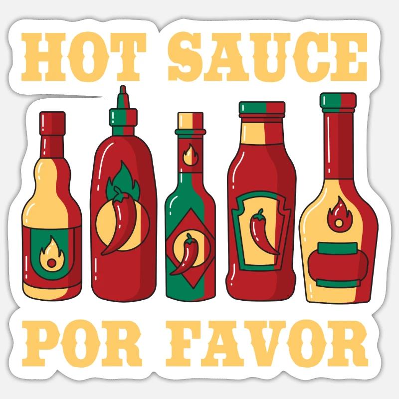 Sharp sauce - Sticker size S (10 x 10 cm) - white matte