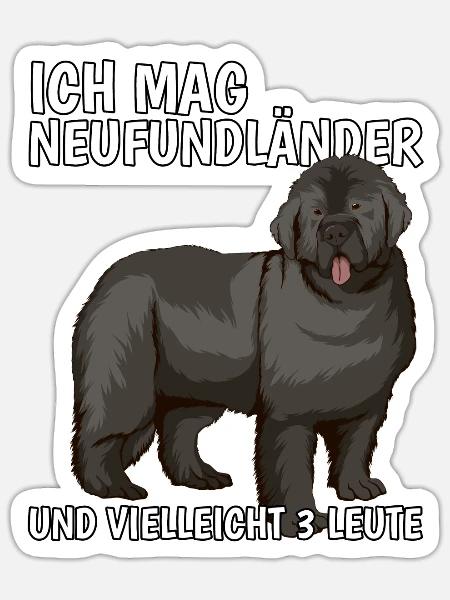 Neufundländer Ich mag Neufundländer - Sticker Größe S (10 x 10 cm) - Mattweiß