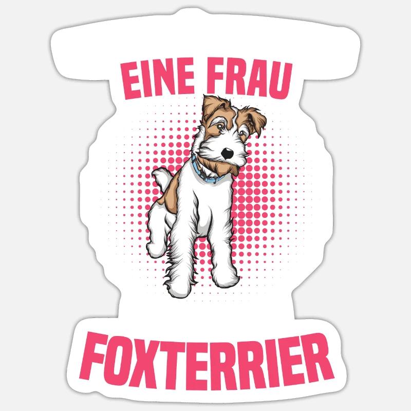 Foxterrier Drahthaar | Foxterrier Sticker Größe S (10 x 10 cm)