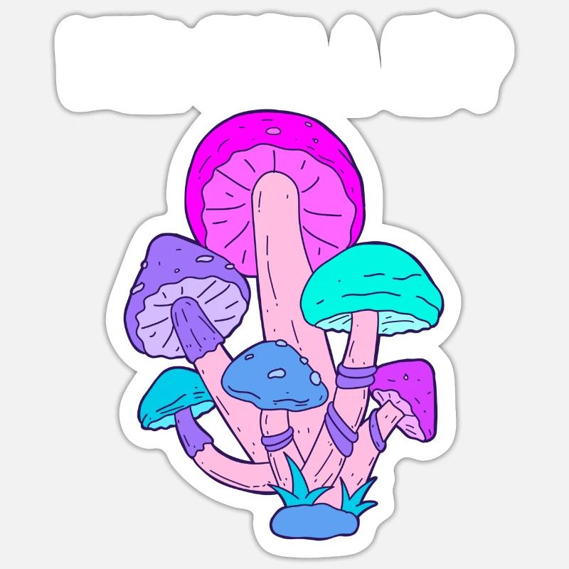 Lets take a trip LSD Acid Champignons Party Drogue Sticker taille S (10 x 10 cm)