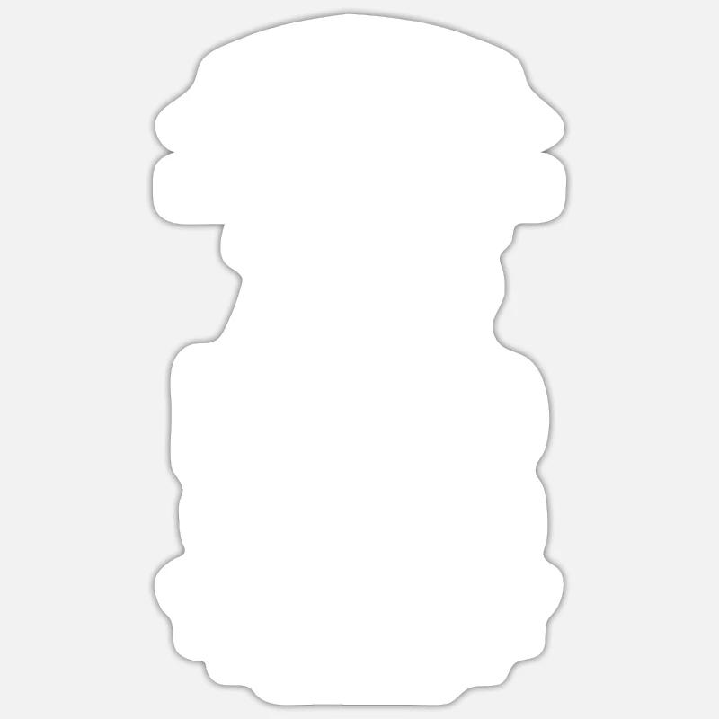 Hunde Pferde Mädchen Geschenk - Sticker Größe S (10 x 10 cm) - Mattweiß