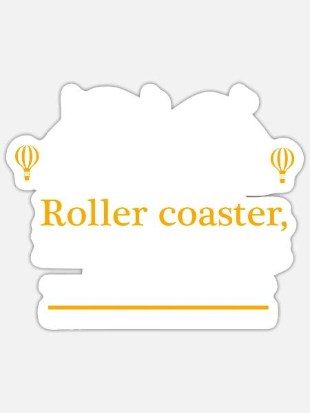 Achterbahn Freizeitpark Ausflug - Sticker Größe S (10 x 10 cm) - Mattweiß
