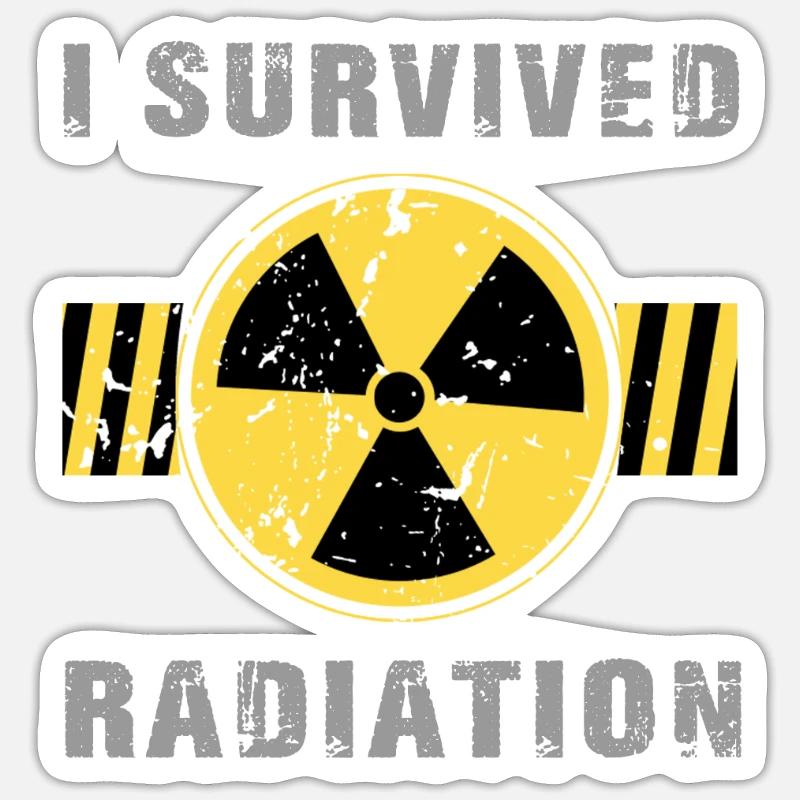 Chemo, Chemo Chemo Strahlung, Krebs, - Sticker Größe S (10 x 10 cm) - Mattweiß