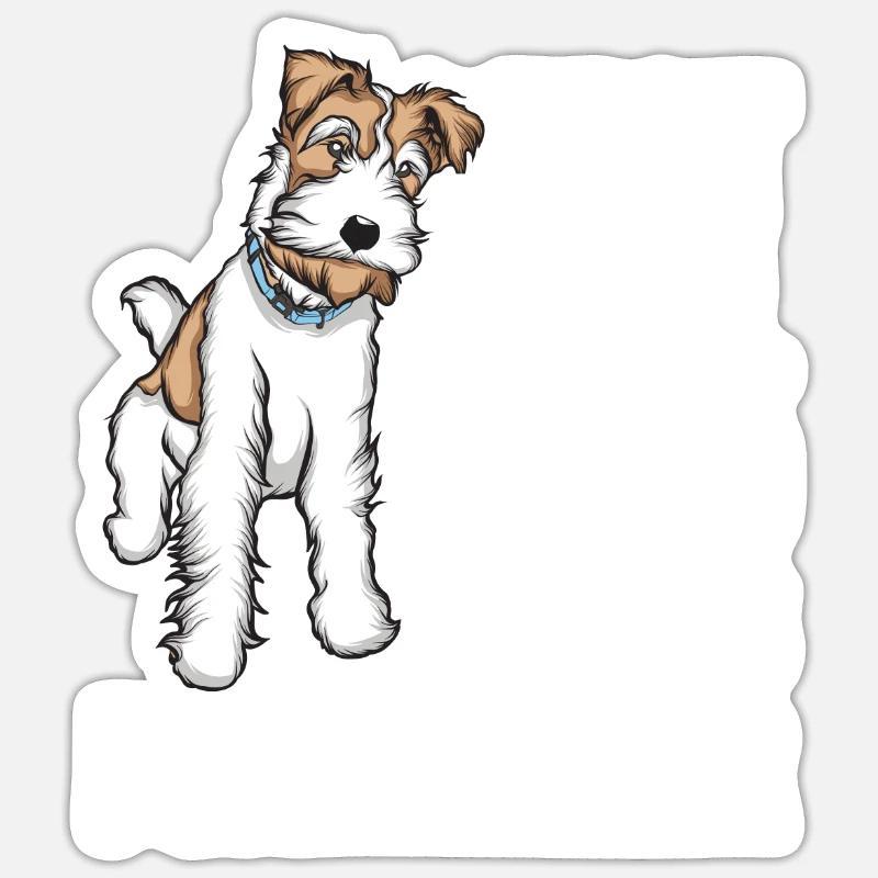 Foxterrier Drahthaar | Foxterrier Sticker taille S (10 x 10 cm)