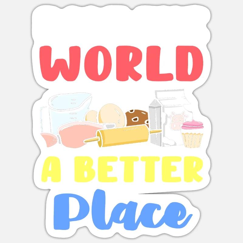 Baking Baker - Sticker size S (10 x 10 cm) - white matte