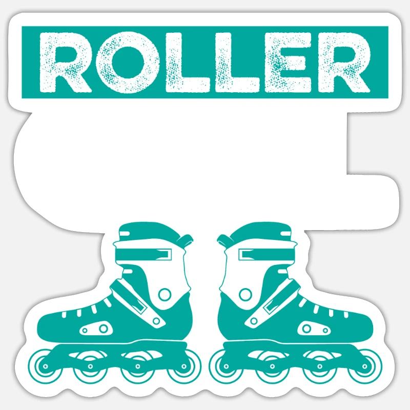 roller girl inline skate - Sticker Größe S (10 x 10 cm) - Mattweiß