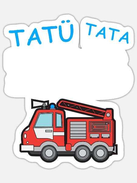 Ich bin schon 6 | 6. Geburtstag Feuerwehr Jungen - Sticker Größe S (10 x 10 cm) - Mattweiß