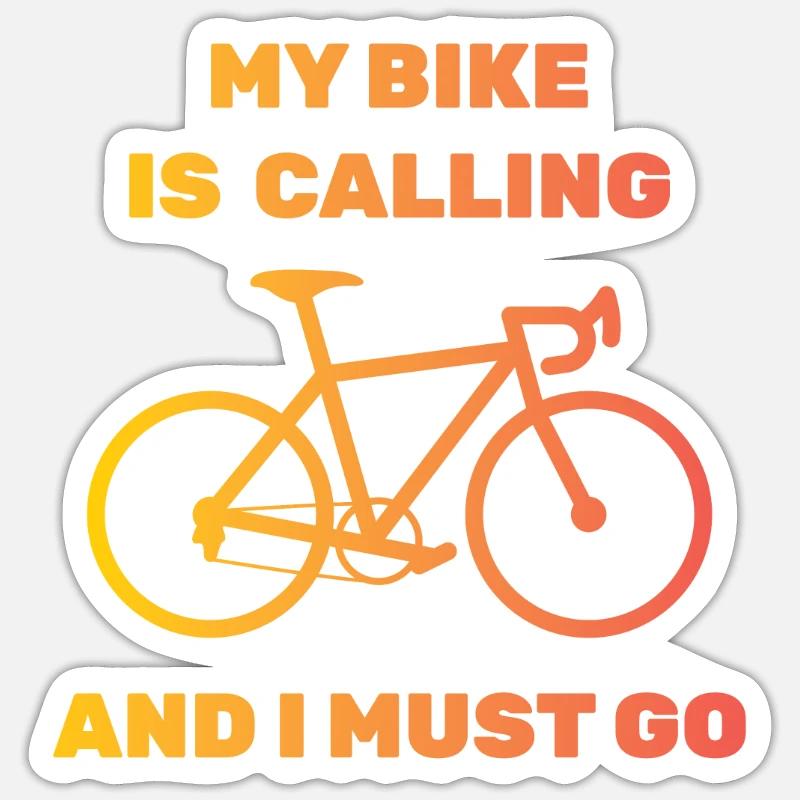 bicycle - Sticker size S (10 x 10 cm) - white matte