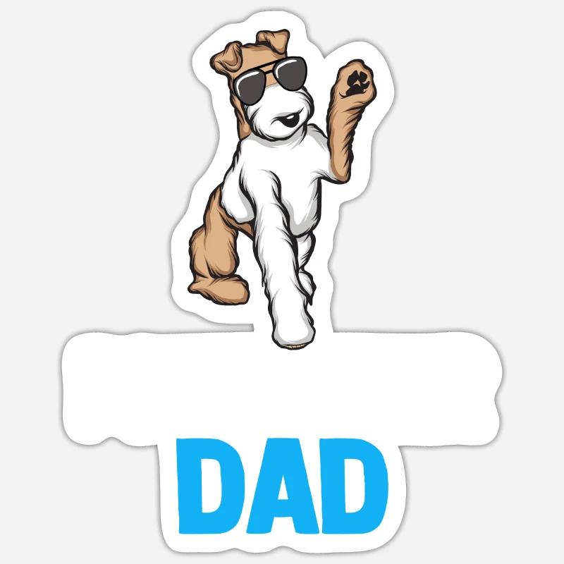 Foxterrier Drahthaar | Foxterrier - Sticker Größe S (10 x 10 cm) - Mattweiß