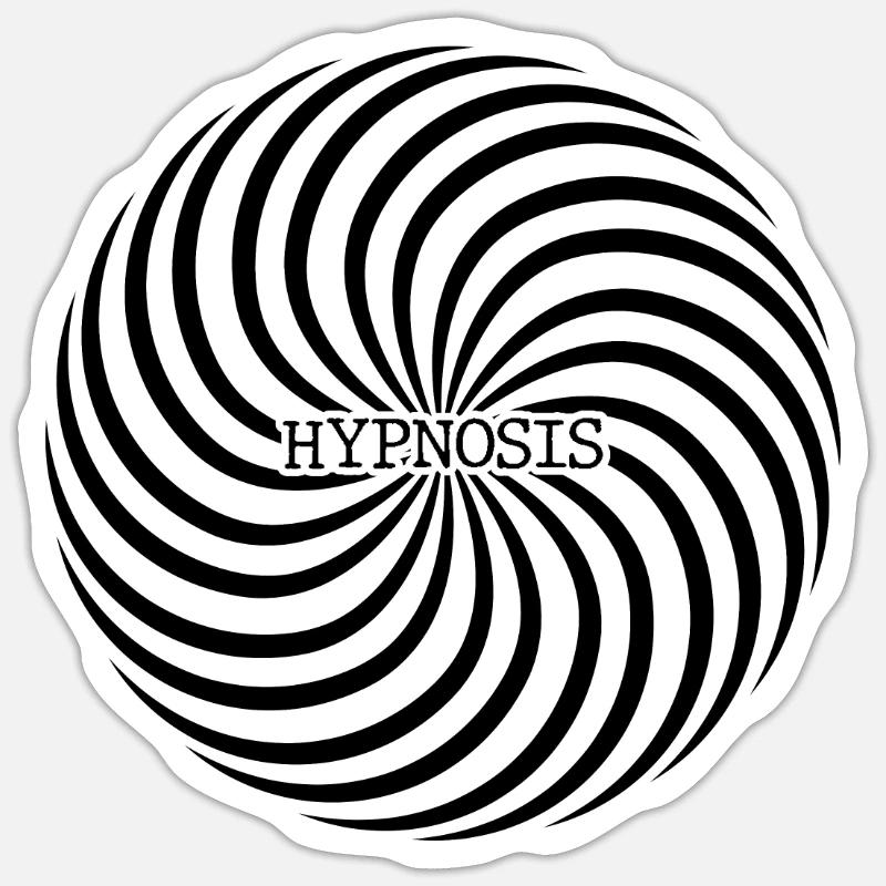 Hypnotize - Hypnosis - Optical Illusion - Self Sticker Größe S (10 x 10 cm)