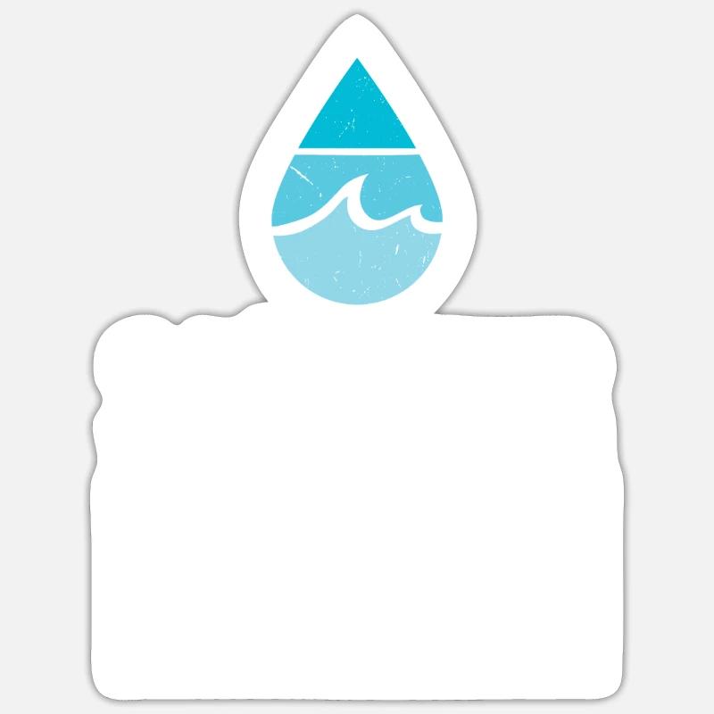 Save the Ocean - Sticker taille S (10 x 10 cm) - blanc mat