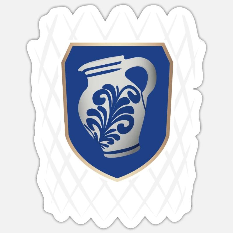 Hessischer Äppler, Cidre - Sticker taille S (10 x 10 cm) - blanc mat
