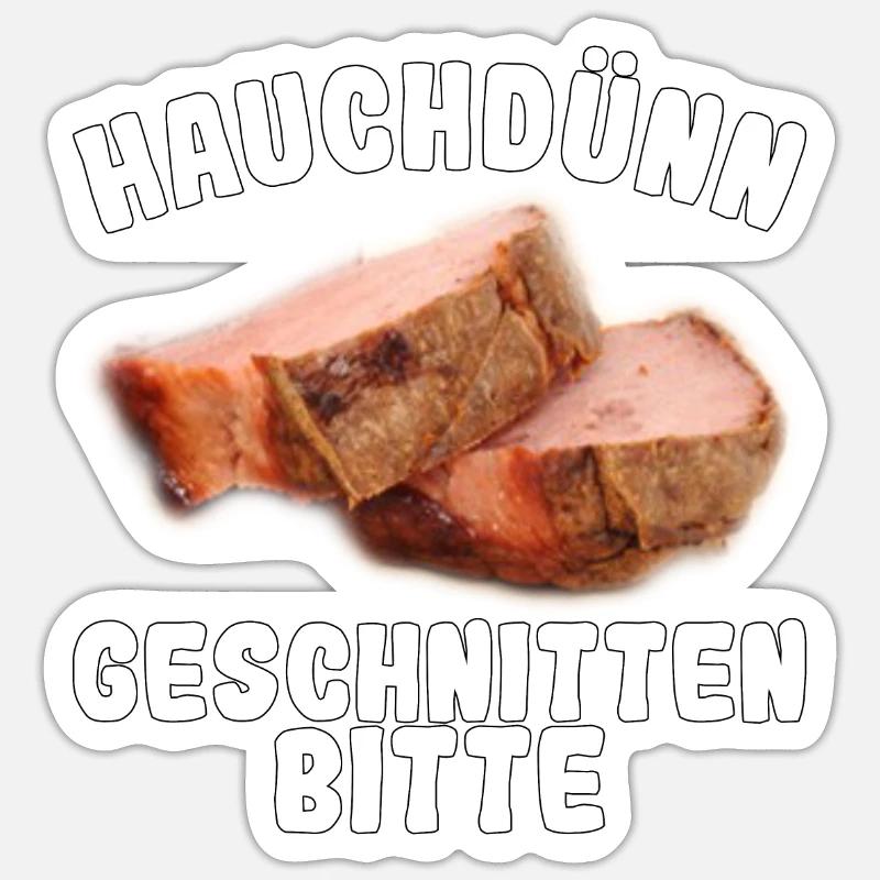 Leberkäse Bayern Leberkas Fleischkäse Geschenk - Sticker Größe S (10 x 10 cm) - Mattweiß
