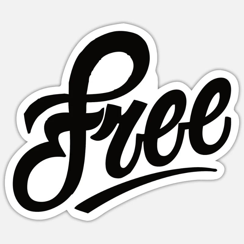 Free - Sticker taille S (10 x 10 cm) - blanc mat