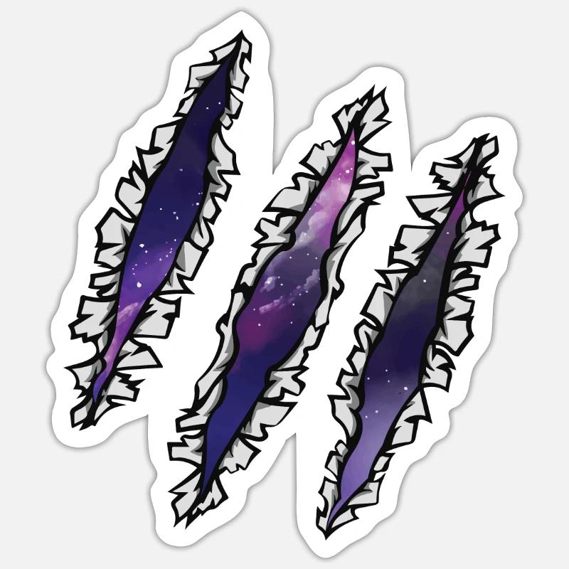Scratch Galaxy Spatial - Sticker taille S (10 x 10 cm) - blanc mat