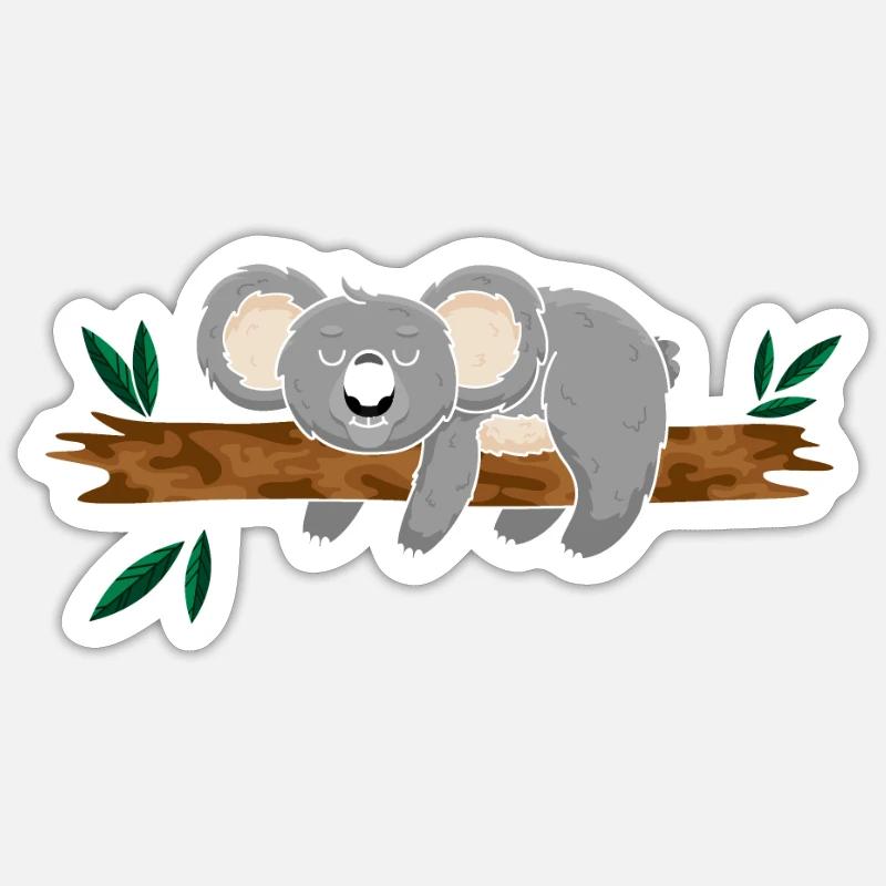 Koala Koalabär - Sticker Größe S (10 x 10 cm) - Mattweiß
