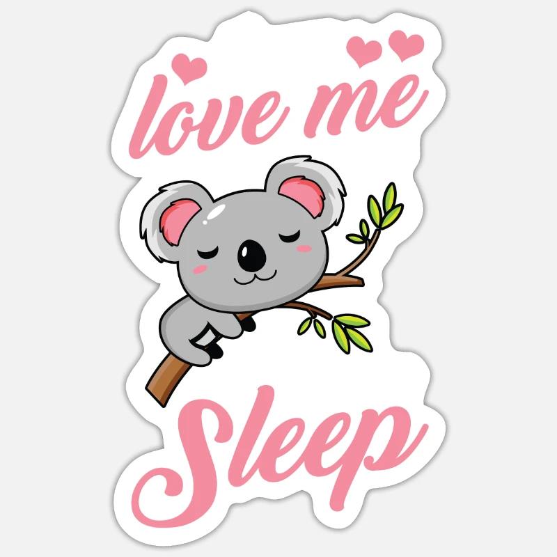 Koala Koalabär - Sticker taille S (10 x 10 cm) - blanc mat