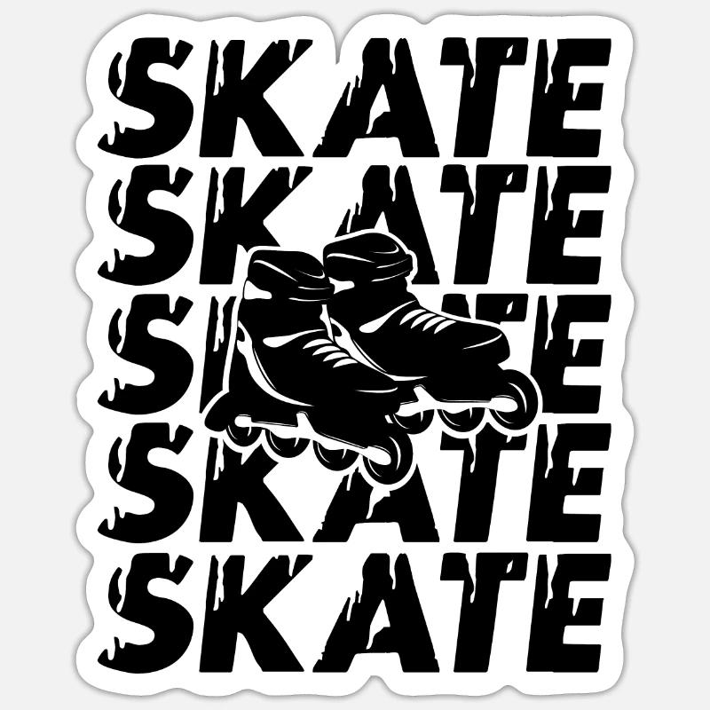 rollers sport Sticker taille S (10 x 10 cm)