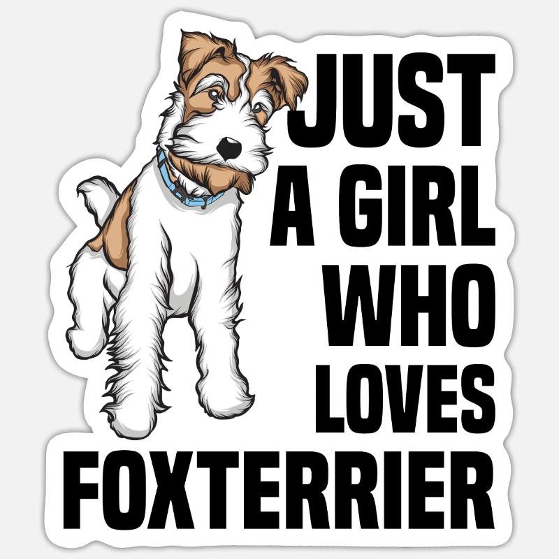 fox terrier - Sticker size S (10 x 10 cm) - white matte