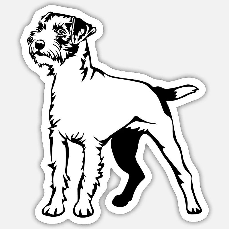 Parson Russell Terrier - Sticker Größe S (10 x 10 cm) - Mattweiß