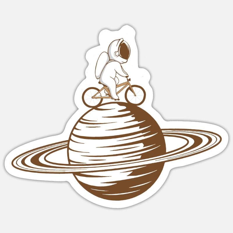 Astronaut - Sticker taille S (10 x 10 cm) - blanc mat